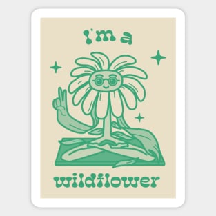 Hippie Flower Child Wildflower Peace & Love Sticker